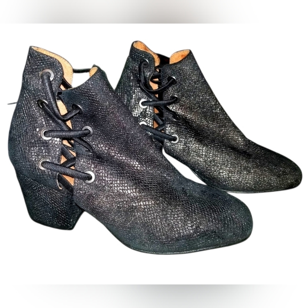 Black Sparkle Ankle Boots